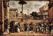 CARPACCIO, Vittore Funeral of St Jerome fg oil on canvas